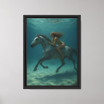 Unterwasser Leinwand Reiten