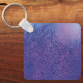 Unterwasser - Lila Schlüsselanhänger (Vorderseite)