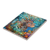 Unterwasser-Löwenfische Glaskunst Fliese (Seite)