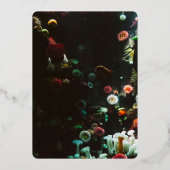 Unterwasser-Marine-Riffe Hochzeitsfoil Einladung (Rückseite)