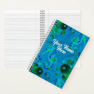 Unterwasser-Meereskreaturen-Notebook Notizblock