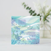 Unterwasser-Meeresleben Bat Mitzvah Einladung (Stehend Vorderseite)