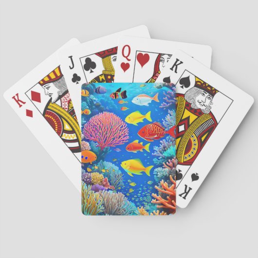 Unterwasser-Meeresleben Spielkarten (Rückseite)