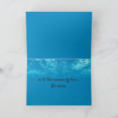 Unterwasser Meerjungfrau Schatzsuche Fantasy Blue Karte (Innenseite)