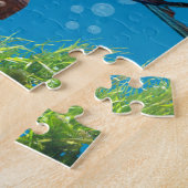 Unterwasser Meerjungfrau Schatzsuche Fantasy Blue Puzzle (Seite)