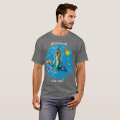 Unterwasser Meerjungfrau Schatzsuche Fantasy Blue T-Shirt (Vorne ganz)