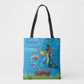 Unterwasser Meerjungfrau Schatzsuche Fantasy Blue Tasche (Vorderseite)