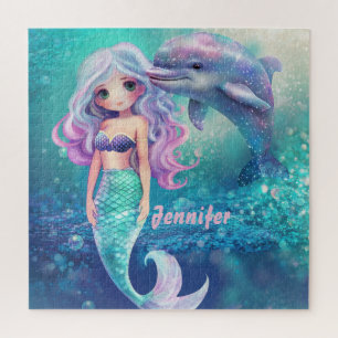 Unterwasser-Meerjungfrau und Dolphin Puzzle