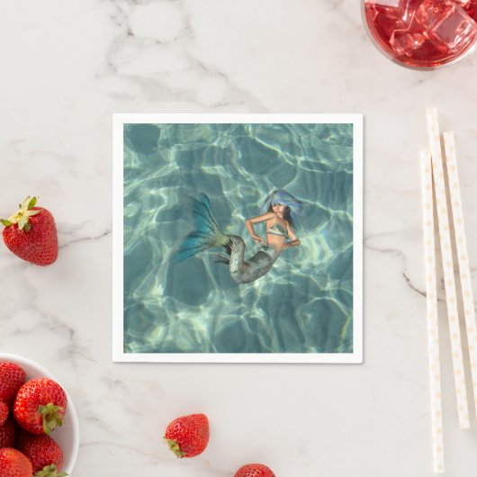 Unterwasser-Mermaid Serviette (Beispiel)