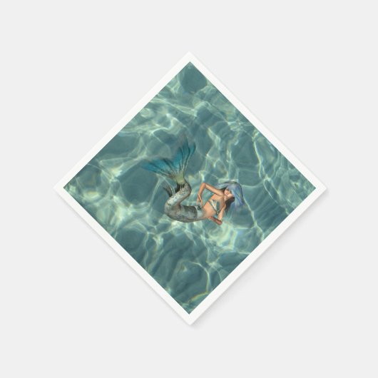 Unterwasser-Mermaid Serviette (Ecke)