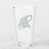 Unterwasser mit einem Plesiosaurus Glas (Rückseite)