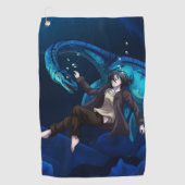 Unterwasser mit einem Plesiosaurus Golfhandtuch (Vorderseite)