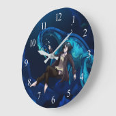 Unterwasser mit einem Plesiosaurus Große Wanduhr (Winkel)