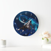 Unterwasser mit einem Plesiosaurus Große Wanduhr (Zuhause)