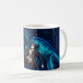 Unterwasser mit einem Plesiosaurus Kaffeetasse (VorderseiteRechts)