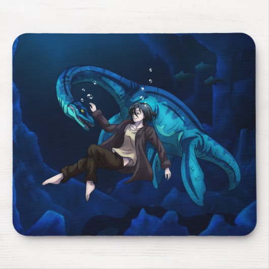 Unterwasser mit einem Plesiosaurus Mousepad (Vorne)