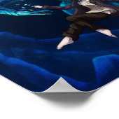 Unterwasser mit einem Plesiosaurus Poster (Ecke)