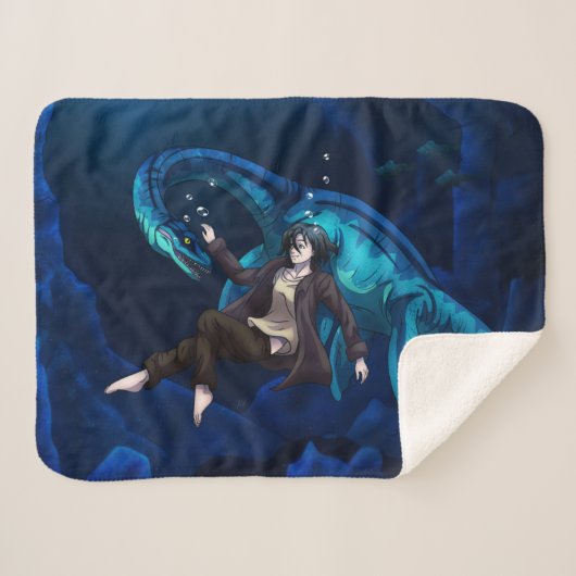 Unterwasser mit einem Plesiosaurus Sherpadecke (Vorderseite (Horizontal))