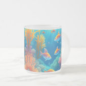 Unterwasser mit tropischen Fischen Mattglastasse (VorderseiteRechts)