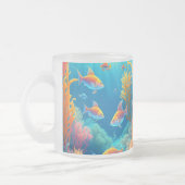 Unterwasser mit tropischen Fischen Mattglastasse (Links)