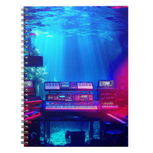 Unterwasser-Musikstudio Notizblock