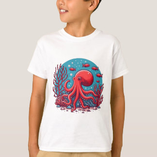 Unterwasser-Octopus-T-Shirt T-Shirt