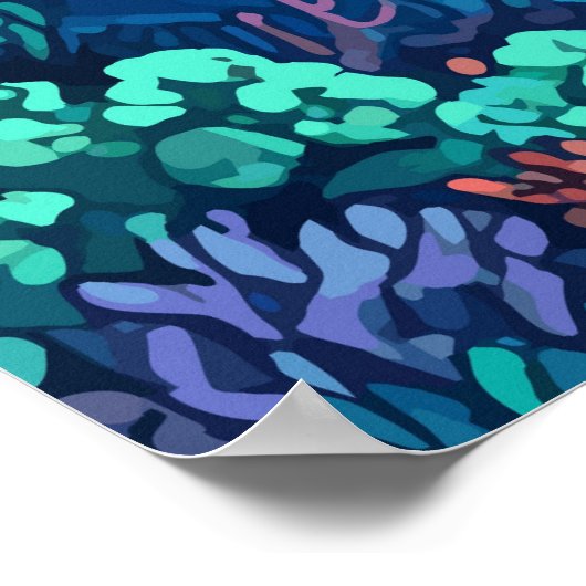 Unterwasser-Ökosystem Poster (Ecke)