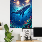 Unterwasser-Ökosystem Poster (Heimbüro)