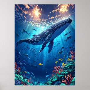 Unterwasser-Ökosystem Poster
