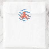 Unterwasser-Oktopus Runder Aufkleber (Tasche)