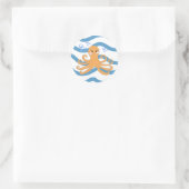 Unterwasser-Oktopus Runder Aufkleber (Tasche)