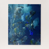 Unterwasser-Ozean-Meer-Fisch-Tauchen Puzzle (Vertikal)