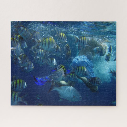 Unterwasser-Ozean-Meer-Fisch-Tauchen Puzzle (Horizontal)