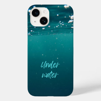 Unterwasser-Ozean-Typografie iPhone 14 Hülle. Case-Mate iPhone 14 Hülle