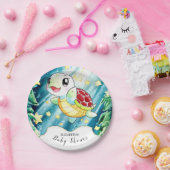 Unterwasser Pastel Turtle Baby Dusche Pappteller (Party)