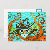 Unterwasser Postkarte (Vorne/Hinten)