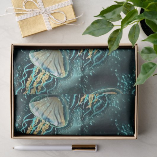 Unterwasser-Quallen-Aquamarines Gewebepapier Seidenpapier (Geschenk)