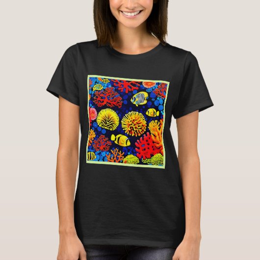 Unterwasser-Riffleben Helles Design T-Shirt (Vorderseite)