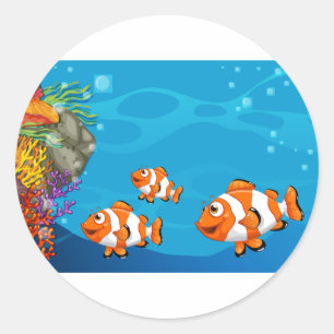 Unterwasser Runder Aufkleber
