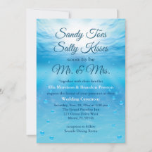 Unterwasser Sandy Toes Salty Kisses Beach Hochzeit