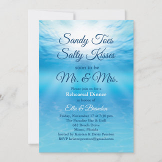 Unterwasser Sandy Toes Salty Kisses Probe Einladung