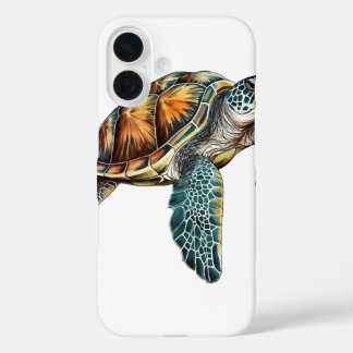 Unterwasser-Schildkrötendesign für Taucher iPhone 16 Hülle