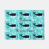 Unterwasser-Schwarzwale schwimmen Fußmatte (Vorderseite)