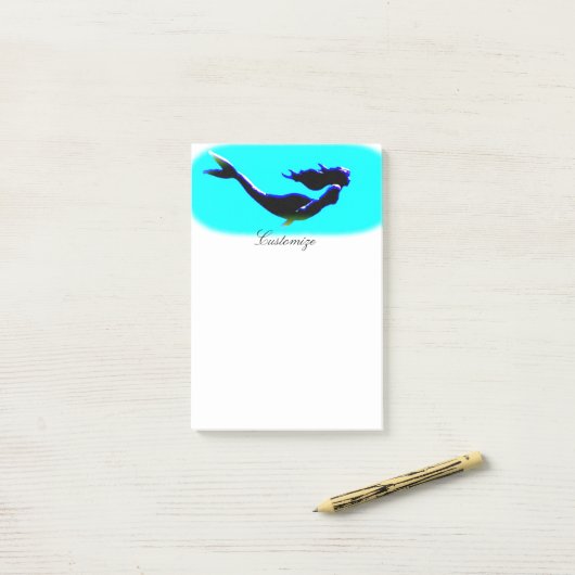 Unterwasser-Schwimmschwarm Post-it Klebezettel (Auf Schreibtisch)