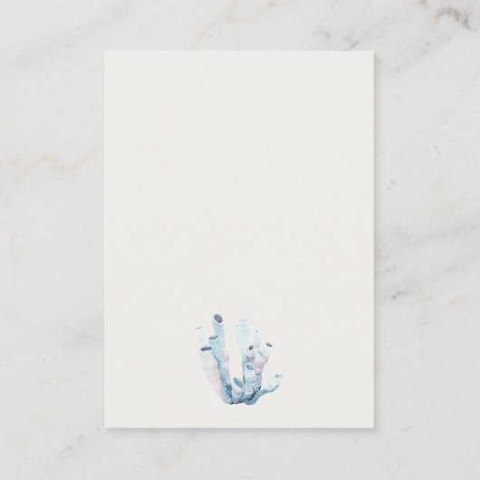 Unterwasser-Seepferd Algenbücher für Babydusche Begleitkarte (Rückseite)