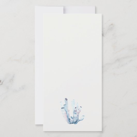 Unterwasser-Seepferd-Algendusche laden ein Dankeskarte (Rückseite)