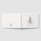 Unterwasser-Seepferd Seetang Coral Baby-Dusche Gästebuch (Voll)