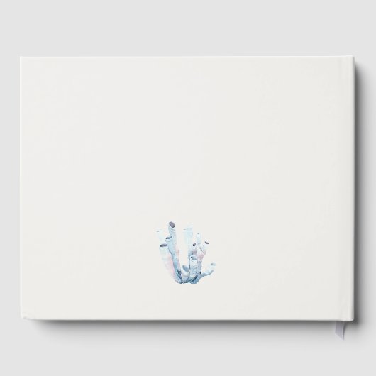 Unterwasser-Seepferd Seetang Coral Brautparty Gästebuch (Rückseite)