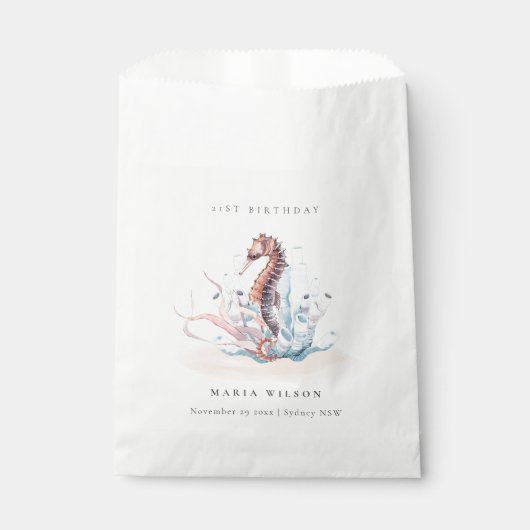 Unterwasser-Seepferd Seetang Coral jedes Alter Geb Geschenktütchen (Vorderseite)