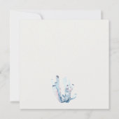 Unterwasser-Seepferd Seetang-Verlobung laden ein Dankeskarte (Rückseite)